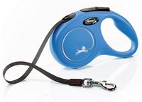 Smycz automatyczna dla psa z blokadą Flexi New Classic taśma S 5m niebieska
