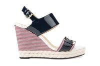 Geox Sandały damskie - D Janira E na koturnie - rozmiar 39 - granatowe eko