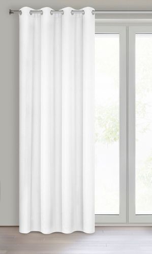 Zasłona jednokolorowa RITA na przelotkach 140x250 biała na Arena.pl