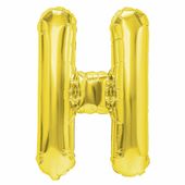 Balon foliowy litera H złoty 40 cm personalizowany własny napis z balonów