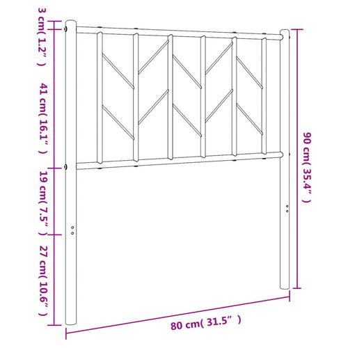 Metalowe wezgłowie, białe, 75 cm na Arena.pl