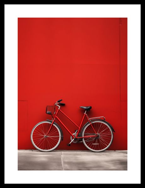 Plakat 25x35cm Czerwony Rower zdjęcie 3
