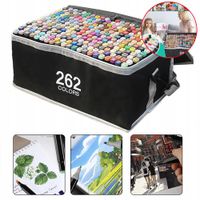 MARKERY ALKOHOLOWE FLAMASTRY MAZAKI PISAKI DWUSTRONNE PRO 262 SZT + TORBA