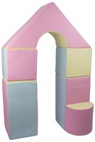 mini zamek 6 dużych klocków piankowych do zabawy żłobków przedszkoli XXL