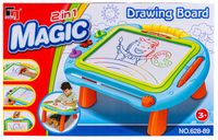 TABLICA MAGNETYCZNA dla dzieci do rysowania ZNIKOPIS 2W1 STOLIK STEMPELKI