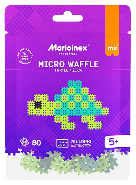 Marioinex Micro Waffle 80 elementów ŻÓŁW - obraz puzzle zdjęcie 5