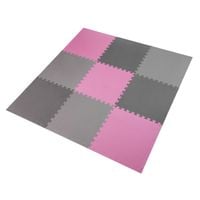 Mata puzzle Uniwersalna 10mm różowo-szara 9 elementów MP10