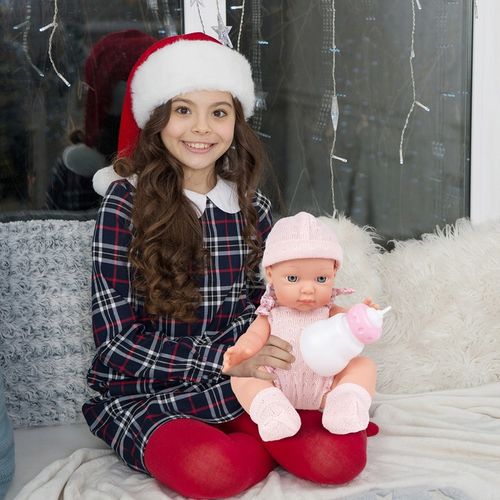 LALKA BOBAS NIEMOWLAK ŚLICZNA RÓŻOWE UBRANKO BUTELKA AKCESORIA DLA DZIECI na Arena.pl