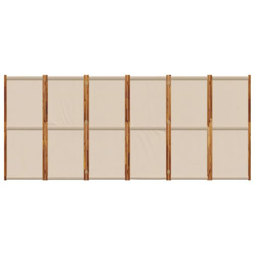 Parawan 6-panelowy, taupe, 420x180 cm na Arena.pl