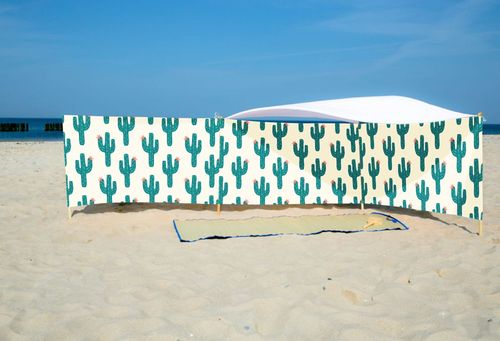 PARAWAN PLAŻOWY Kaktusy z indywidualnym  napisem 4 PANELE 31.4 na Arena.pl
