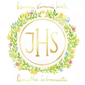 Karnet Kw Komunia. Wianek Z Kwiatami