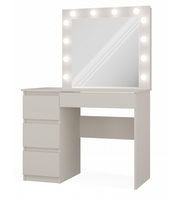 Toaletka z Lustrem i Oświetleniem LED Biała 98 cm Lewa / Prawa MIAM TS