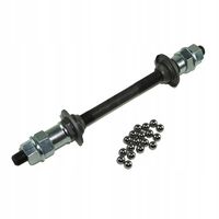 Oś piasty/wolnobiegu tył ( pełna, CR-MO ) + kulki