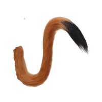Ogon lux lisa rudo czarny liska lwa futrzany z drutem na pasku 80cm dł. cosplay anime strój karnawałowy