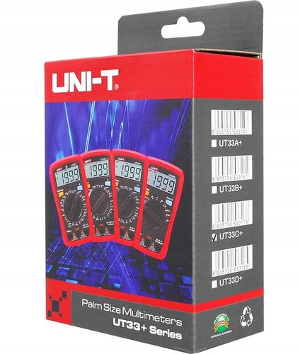 PROFESJONALNY MIERNIK CYFROWY MULTIMETR PRĄDU NAPIĘCIA LCD UNI-T UT33C+ na Arena.pl