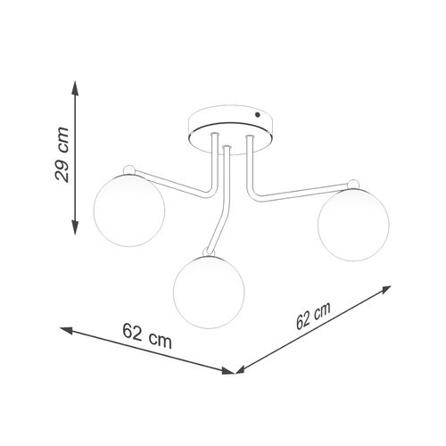 Żyrandol ASTRAL 3 czarny na Arena.pl