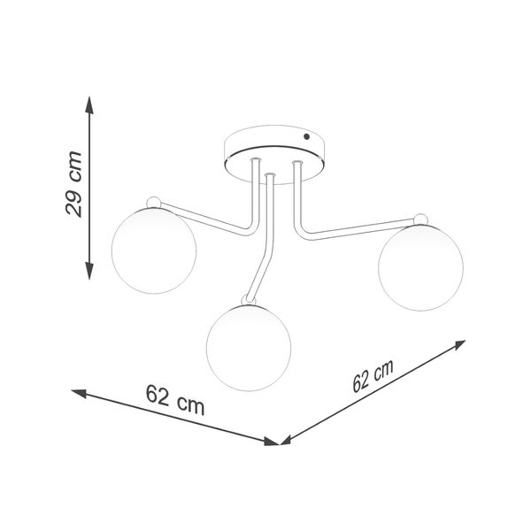 Żyrandol ASTRAL 3 czarny zdjęcie 8