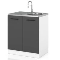 szafka kuchenna stojąca na nózkach pod zlewozmywak 60cm spremium szary mat