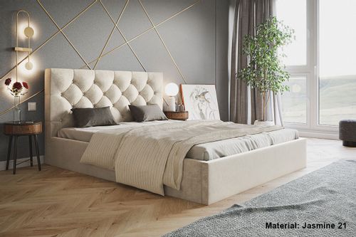 Łóżko Slim 7 tapicerowane 160x200 stelaż pojemnik na Arena.pl