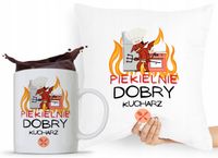 Zestaw Poduszka + Kubek Dla Kucharza Szefa Kuchni Z Nadrukiem Ze Zdjęciem