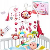 KARUZELA DO ŁÓŻECZKA POZYTYWKA KARUZELKA PROJEKTOR PILOT LAMPKA MUZYKA