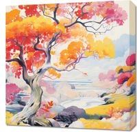 Obraz 60x60cm Roztańczony Krajobraz