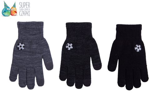 Rękawiczki pięciopalczaste piłka dotykowe grafit 16cm na Arena.pl