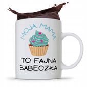 Kubek Prezent Urodzinowy Dla Mamy Fajnej Babeczki Z Nadrukiem Ze Zdjęciem