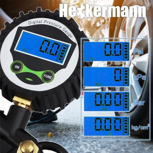 PISTOLET DO POMPOWANIA KÓŁ Z MANOMETREM CYFROWYM LCD WĘŻYK 36CM 15 BAR na Arena.pl