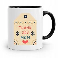 Kubek Czarny Prezent Dla Mamy Matki Thank You Mom Z Nadrukiem Ze Zdjęciem