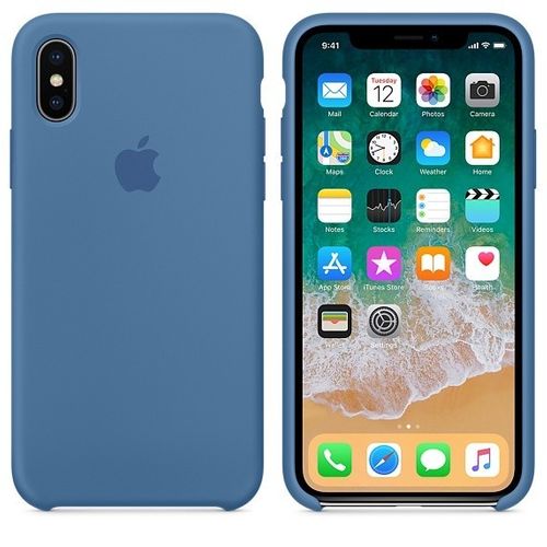 Apple iPhone X Silicone Case - Denim Blue na Arena.pl