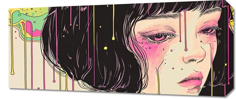 Obraz 70x30cm Strugi Kolorów zdjęcie 1