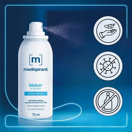 Medispirant Bloker w sprayu ochrona przed nadmiernym poceniem 75 ml na Arena.pl