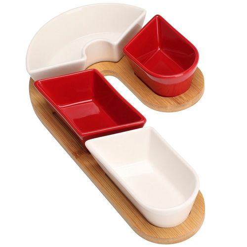 Miseczki na przekąski ceramiczne na tacy 5 el. na Arena.pl