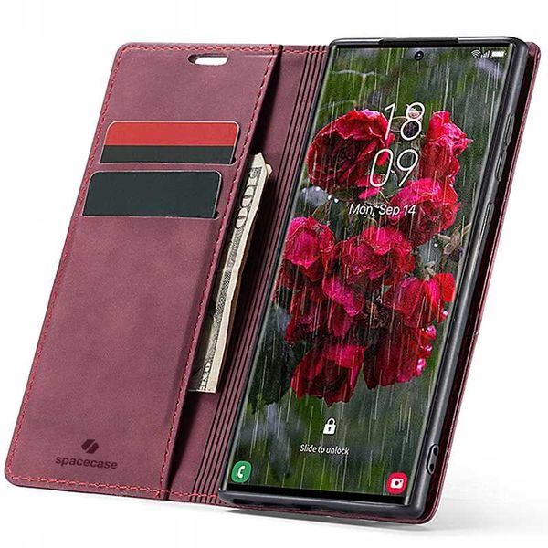 Spacecase Wallet Galaxy S24 Ultra red zdjęcie 1