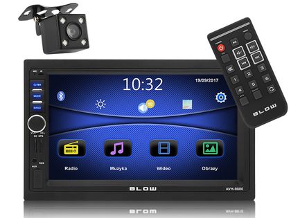 Radio BLOW AVH-9880 4x50W 2DIN 7" GPS Bluetooth + Kamera cofania
