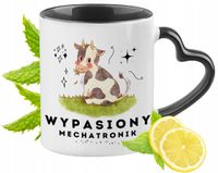 Kubek Czarny Z Uszkiem W Kształcie Serca Dla Mechatronika Na Prezent