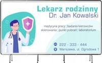 BANER REKLAMOWY 2x1 m plandeka duży wybór wzorów LEKARZ RODZINNY
