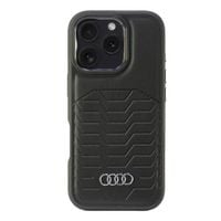 audi synthetic leather magsafe iphone 16pro 6.3 czarny/black hardcase