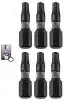 końcówki wkrętakowe udar. torx t10/15/20/25/30/40x25mm, 6szt