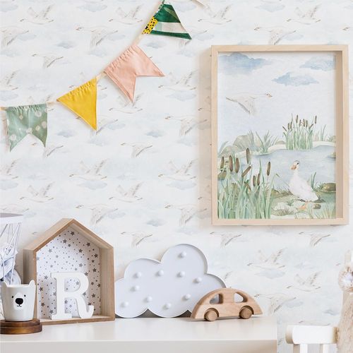 Tapeta Lecące Gąski W37 250 cm płótno na Arena.pl