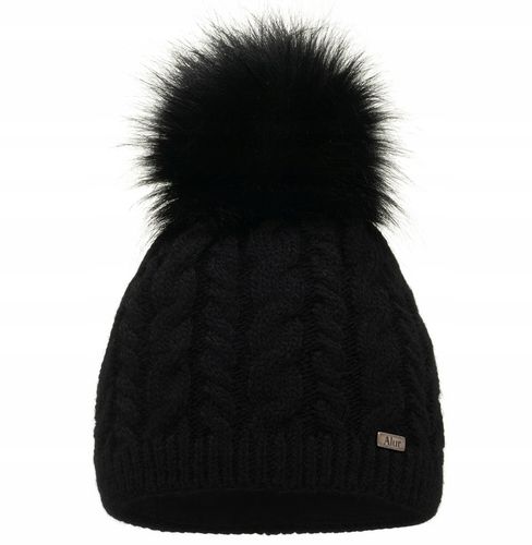 Czapka damska zimowa Ciepła dwuwarstwowa z polarem Pompon POLSKA Produkcja na Arena.pl