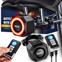 Bezprzewodowy Alarm Rowerowy Lampka Tylna Tył Rowerowa GŁOŚNY + PILOT 110dB