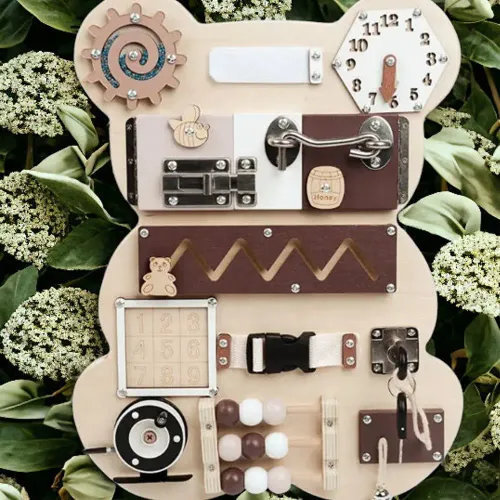 tablica manipulacyjna Miś - drewno na Arena.pl