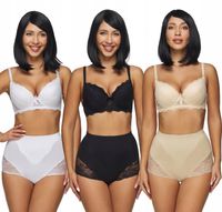 majtki wyszczuplające bezszwowe poporodowe mocno modelujące koronkowe x3