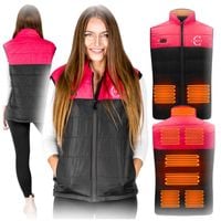 Kamizelka podgrzewana czarno-czerwona rozmiar M