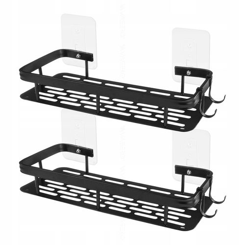 2x PÓŁKA POD PRYSZNIC wisząca samoprzylepna ścienna LOFT łazienki prysznic na Arena.pl