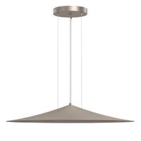 Wisząca lampa nad stół Brito 5068 Shilo stożkowa do jadalni trójkąt platyna