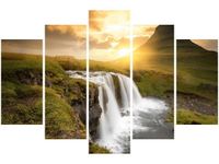 100CM 150CM OBRAZ 5 ELEM ISLANDZKI KRAJOBRAZ ŚCIENNY