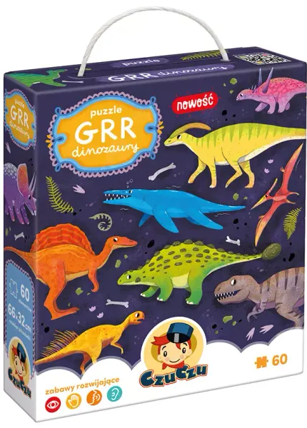 Puzzle CzuCzu 60 elementów. Grr Dinozaury zdjęcie 1